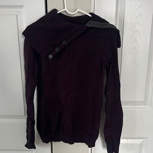 GAP Dark Purple Cowl Neck Sweater